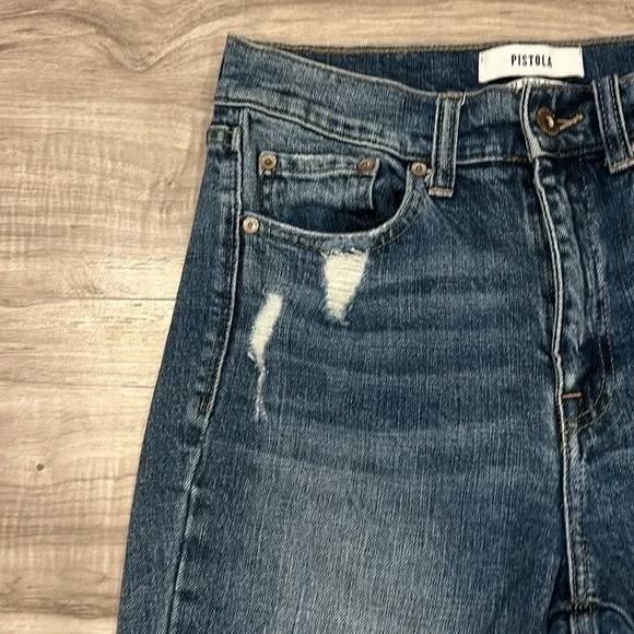 Pistola jeans distressed high rise jeans size 27 - Picture 8 of 11